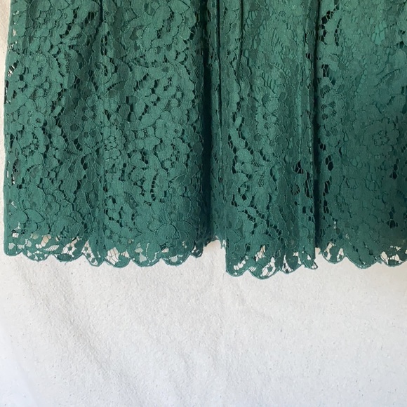 H&M Divided forest green floral lace dress, Size 4 - Picture 12 of 13